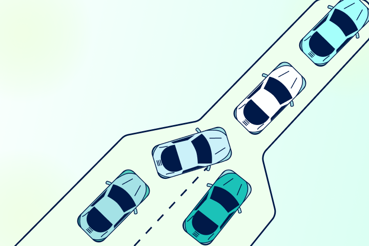 graphic of traffic jam showing how internet traffic affects speed